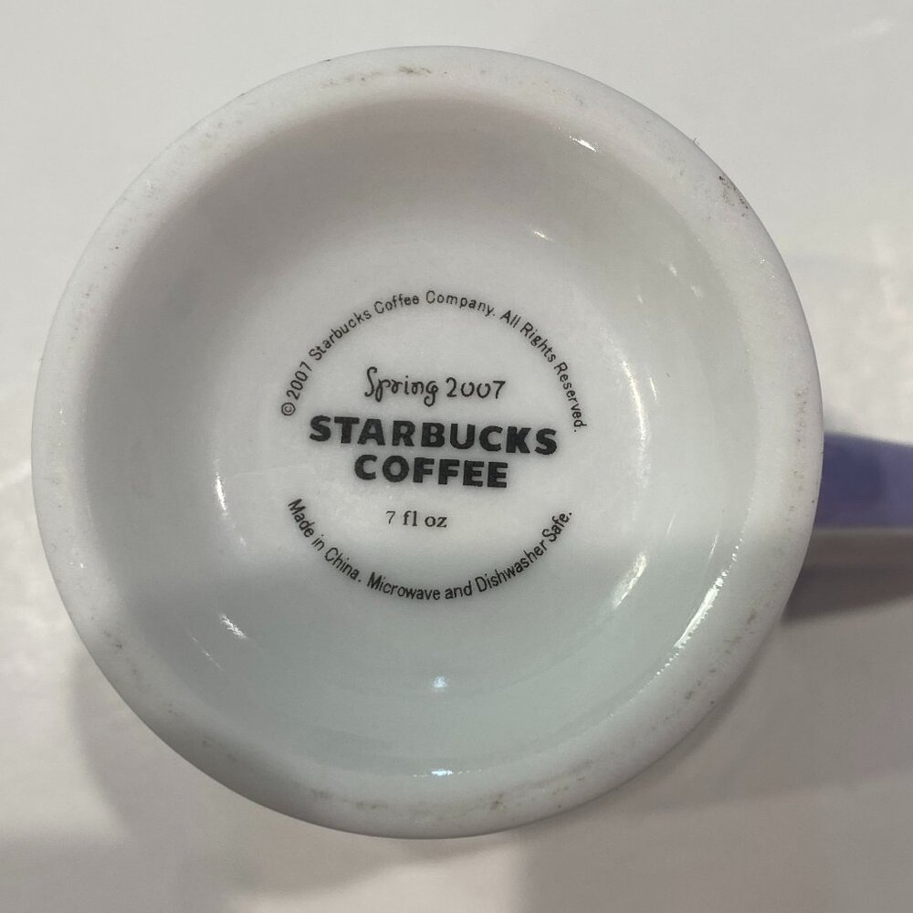 Starbucks Quack Quack Duck lilac and white demitasse cup, Spring 2007 EUC. - Picture 5 of 5